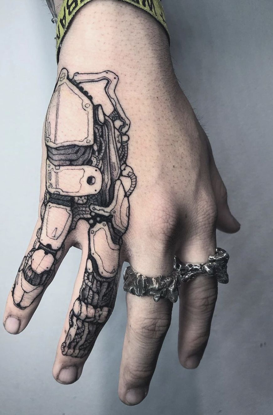 Biomechanical tattoo idea #5