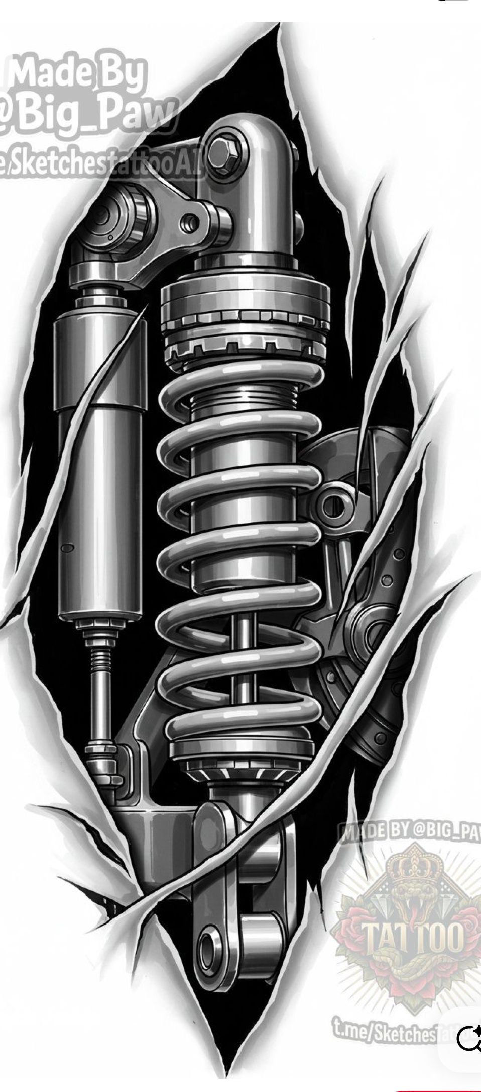 Biomechanical tattoo idea #10