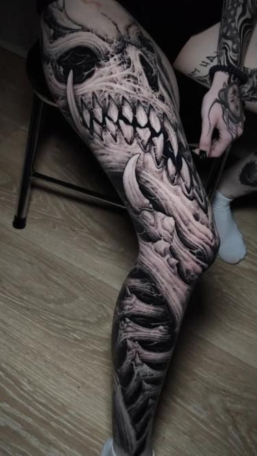 Biomechanical tattoo idea #11