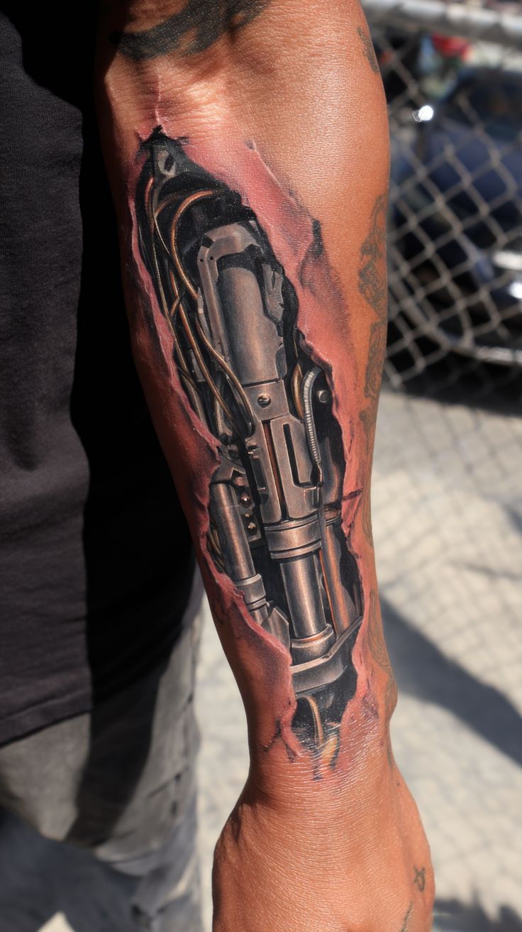 Biomechanical tattoo idea #43