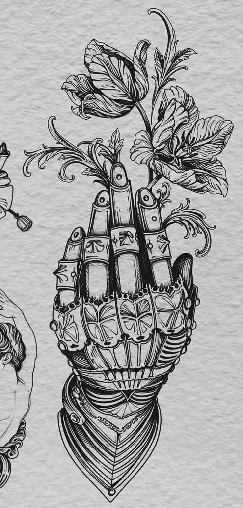 Dark academia tattoo idea #2