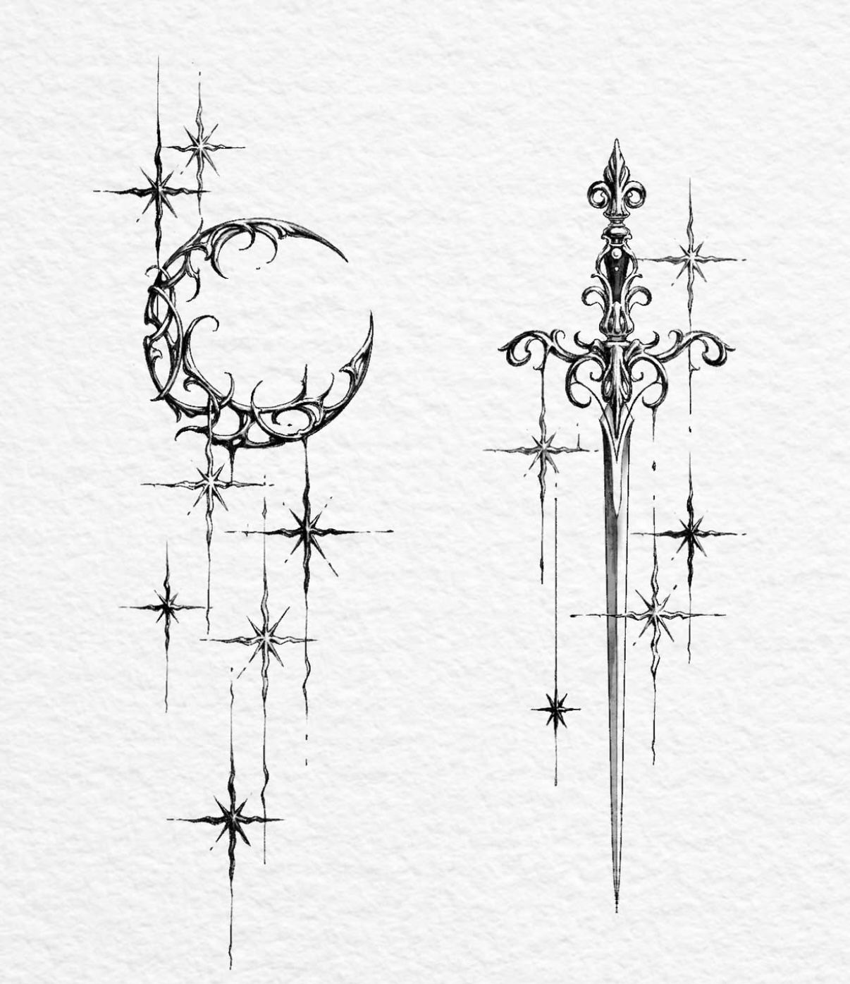 Dark academia tattoo idea #20