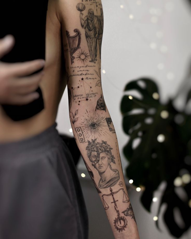 Dark academia tattoo idea #42