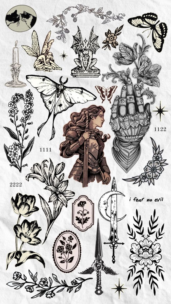 Dark academia tattoo idea #45