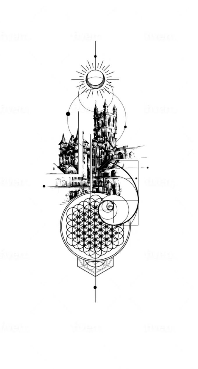 Geometric tattoo idea #10