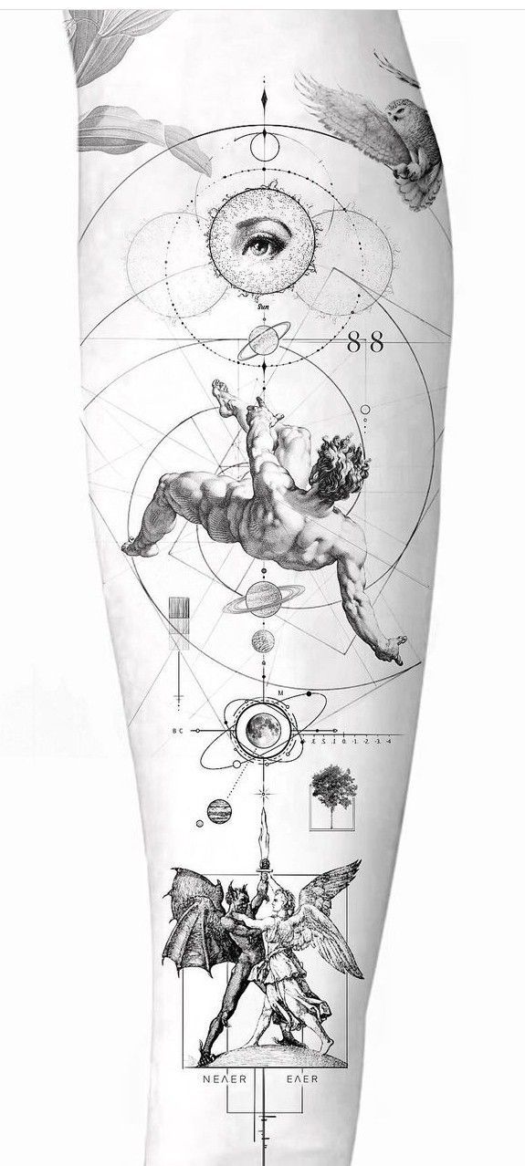 Geometric tattoo idea #14