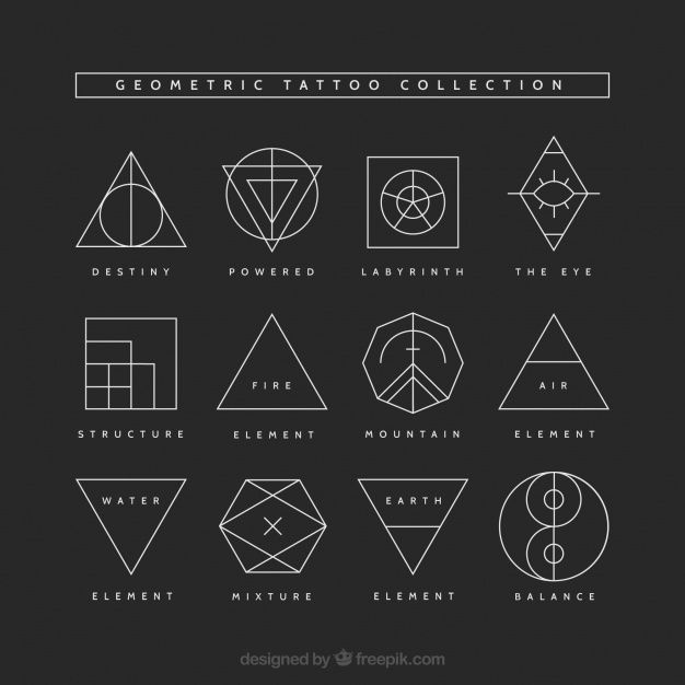 Geometric tattoo idea #34