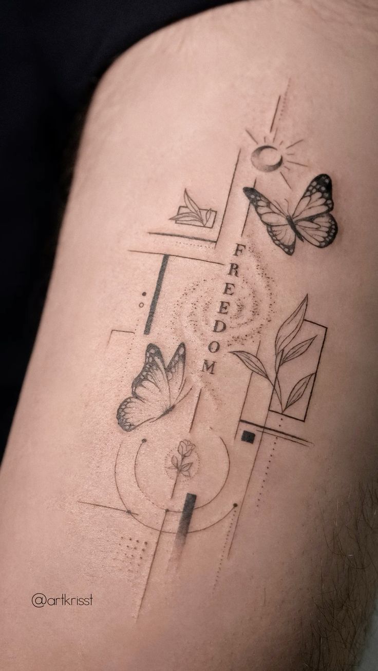 Geometric tattoo idea #37