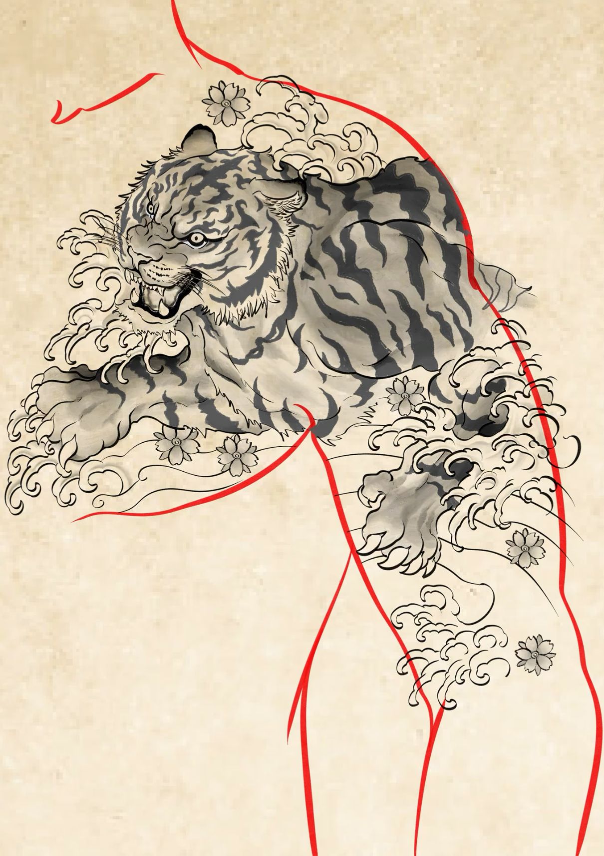 Japanese irezumi tattoo idea #22
