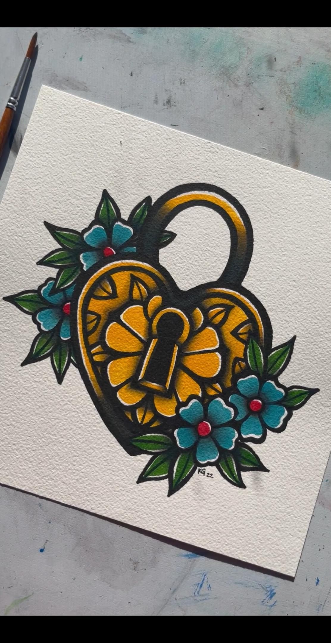 Watercolor tattoo idea #10