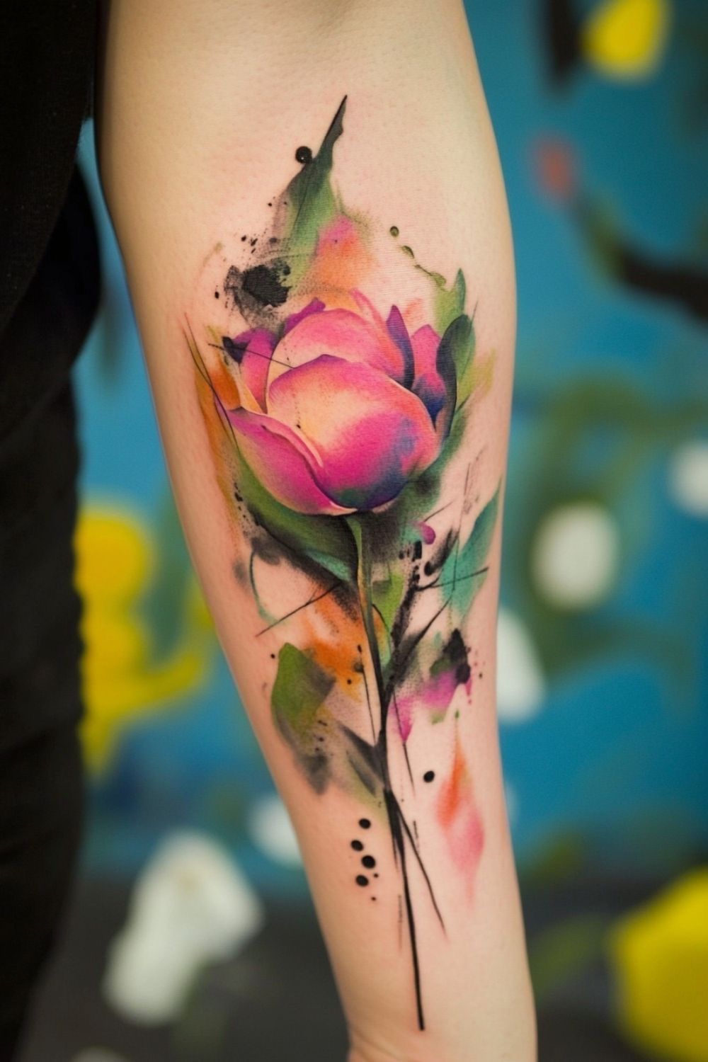 Watercolor tattoo idea #24