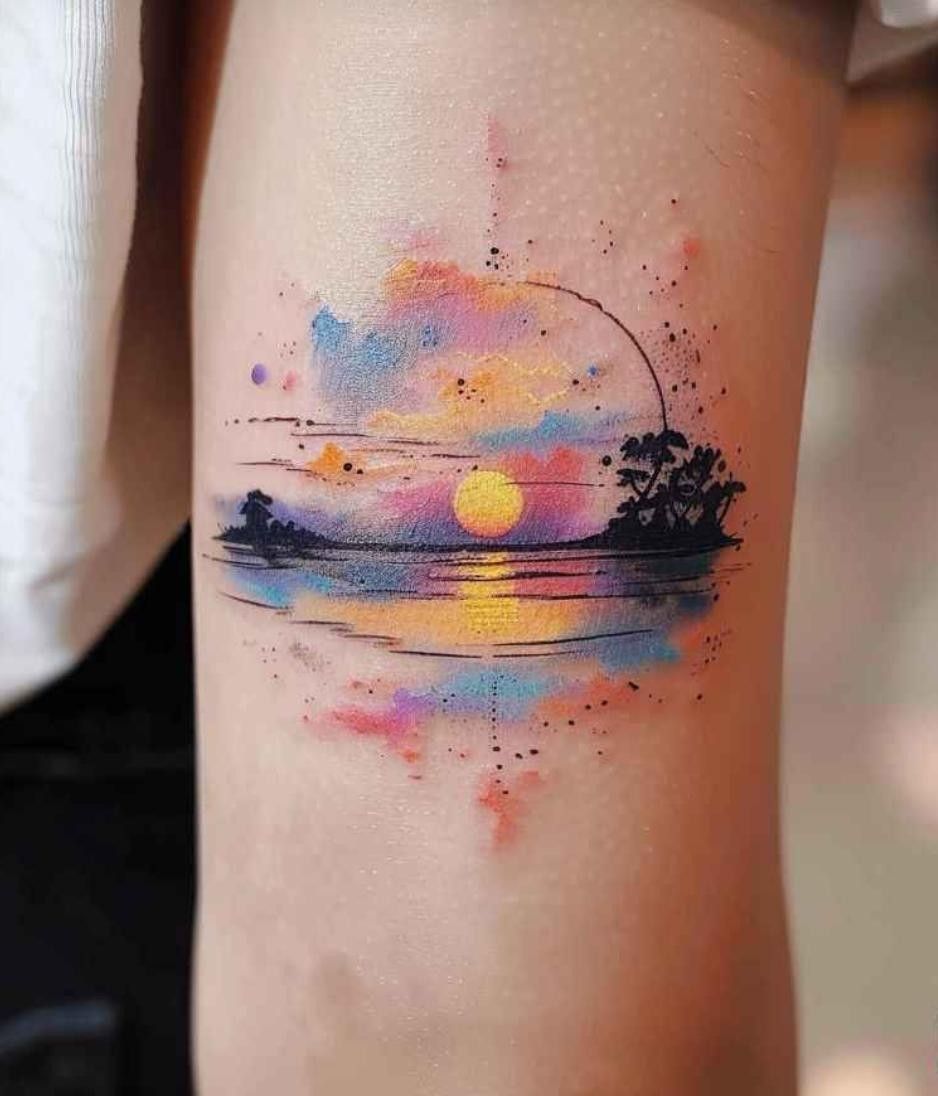 Watercolor tattoo idea #32