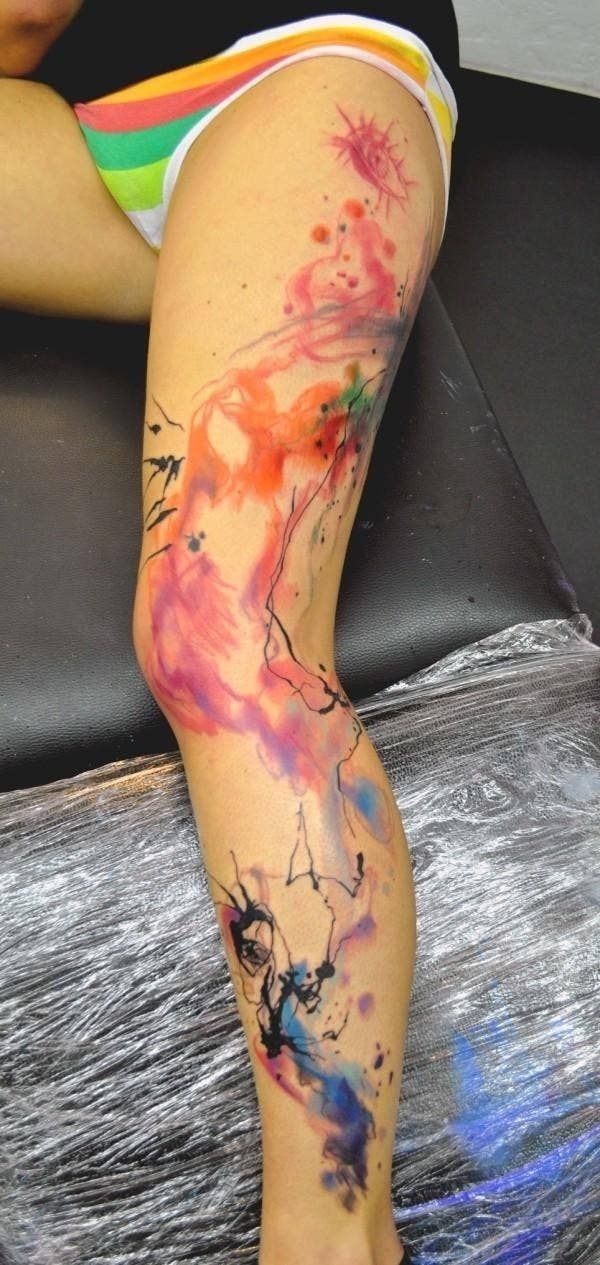Watercolor tattoo idea #43